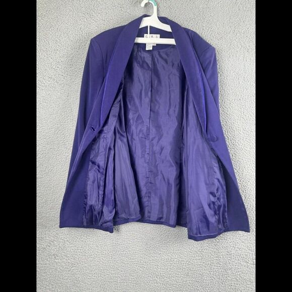 GMI Skirt Suit Womens 18W Plus Size Purple One Button Lined Stretch - Picture 9 of 16